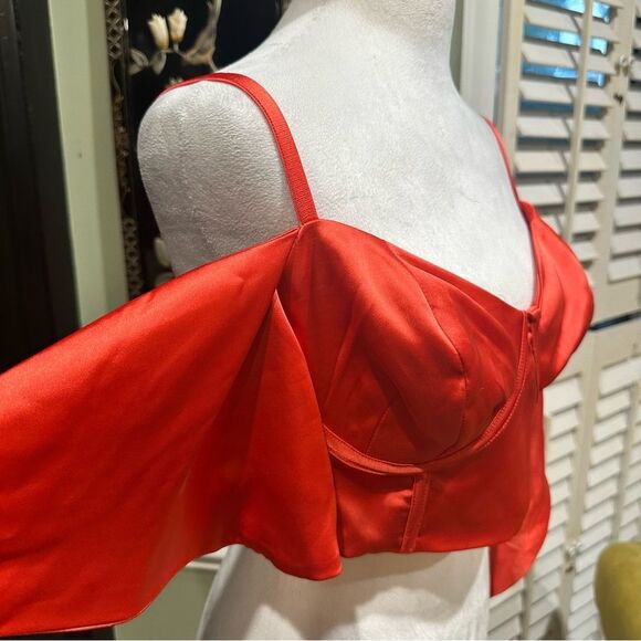 Target Black History Month Exclusive – Red Satin Corset Top - Picture 3 of 8